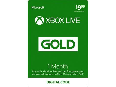 xbox live 1 month cost.